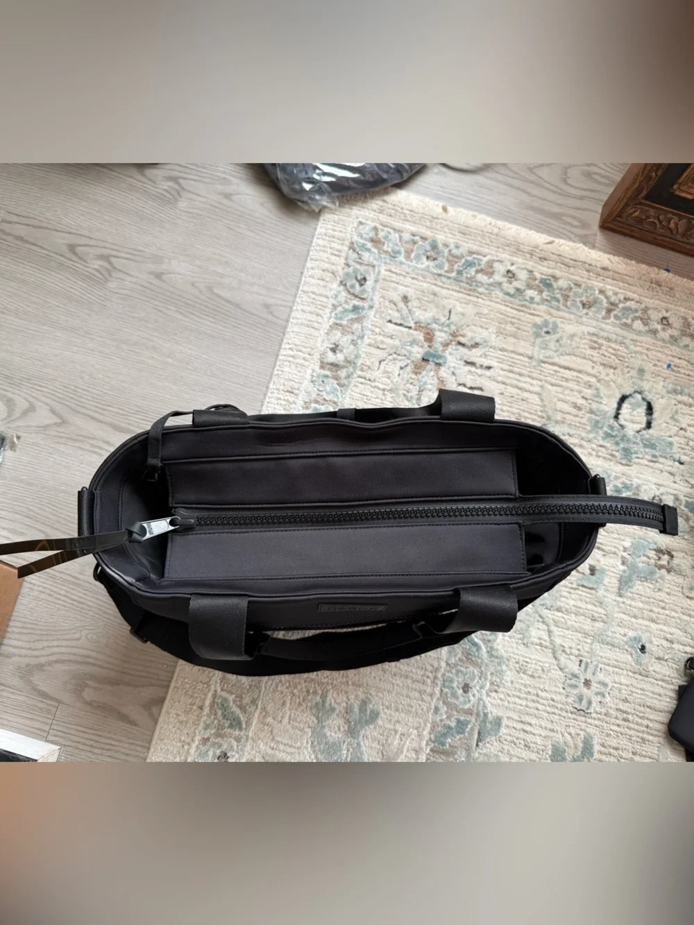 Wade Dagne Dover Black Diaper Tote with Crossbody Strap